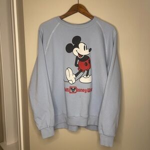 Disney Light Blue Mickey Mouse Crewneck Sweater